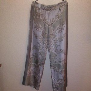 Worth New York | Wide Leg Side Paisley Scarf Print Trouser Pants Slack
